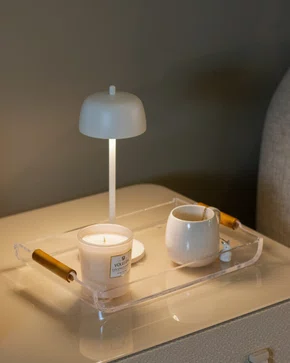 Luminária Recarregável Theta Zafferano Itália Branca