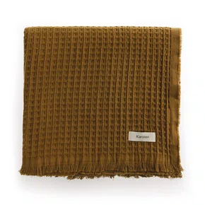 Manta Denver Algodão Ocre Karsten 1,50 x 2,00 m