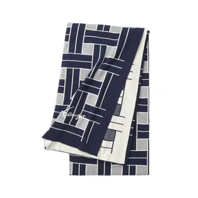 Manta em Tricô K Weave Kenzo Home Marinho 130 x 170 cm