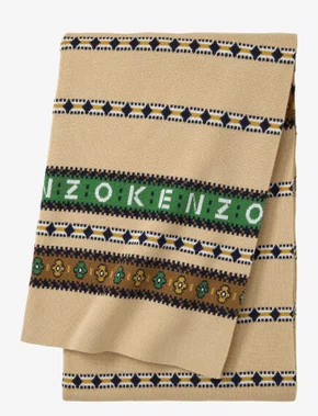 Manta Kfairisl Tricot Kenzo Home Verde 1,30 x 1,70 cm