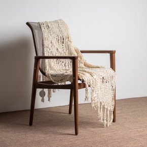 Manta Lavanda Pia Laus Cru 0,80 x 1,60 m