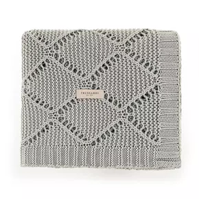 Manta Lucenzo Tricot Trussardi Cinza 1,25 x 1,50 m
