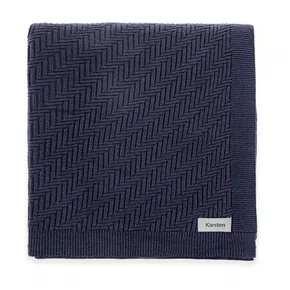 Manta Salina Tricot Karsten 1,20x1,75m Naval