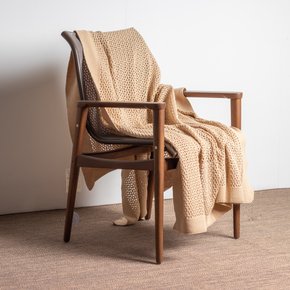 Manta Sofisticada Pia Laus Bege Trigo 1,30 x 1,80 m