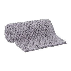 Manta Tricot Manu Buddemeyer Cinza 1,25 x 1,50m