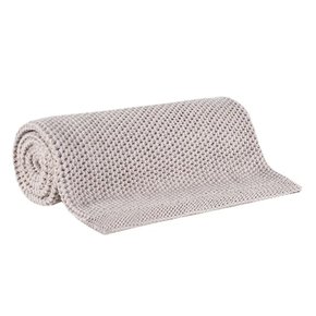 Manta Tricot Yves Buddemeyer Bege 1,25 x 1,50 m