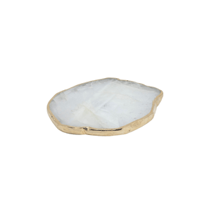 Mini Platter Quartzo Cristal com Ouro 24K Camila Vieira 15 cm