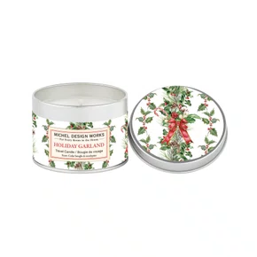 Mini Vela em Lata Holiday Garland Michel Design Works 20 Horas