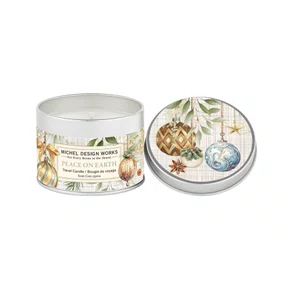 Mini Vela em Lata Peace on Earth Michel Design Works 20 Horas