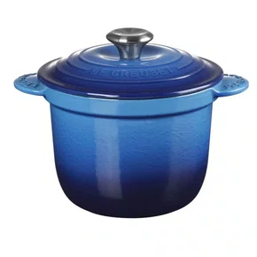 Panela de Arroz com Tampa Interna Le Creuset Azure Blue 18 cm