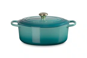 Panela Oval Signature Le Creuset Bleu Riviera 31 cm