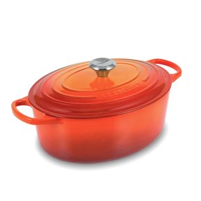 Panela Oval Signature Le Creuset Laranja 27 cm