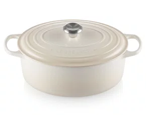Panela Oval Signature Le Creuset Meringue 35 cm