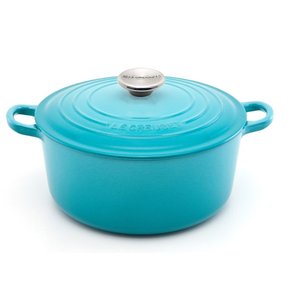 Panela Redonda Signature Le Creuset Azul Caribe 22 cm