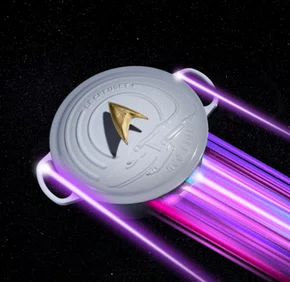 Panela Redonda Signature Enterprise Star Trek Le Creuset Mist Grey 26 cm