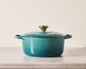 Panela Redonda Signature Le Creuset Bleu Riviera 18 cm