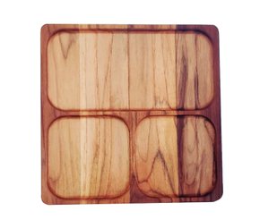 Petisqueira Quadrada Madeira Tramontina 25cm x 25cm