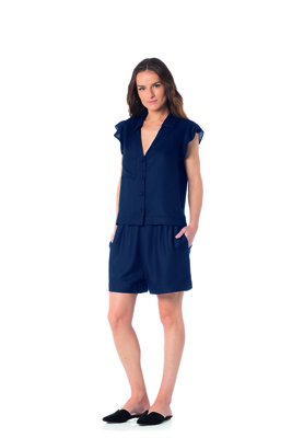 Pijama Curto M Splendore Trussardi Marinho 52cm x 60cm