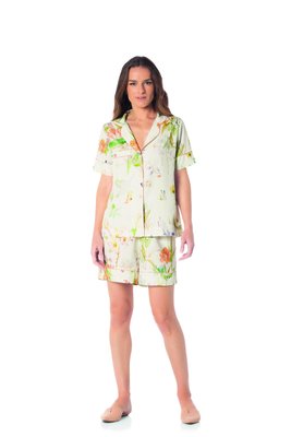 Pijama Curto P Fiorini Trussardi Estamapado 51cm x 61cm