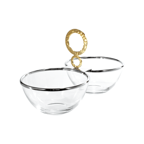 Porta Aperitivo Duplo Venezia Nocc Riva Inox e Ouro