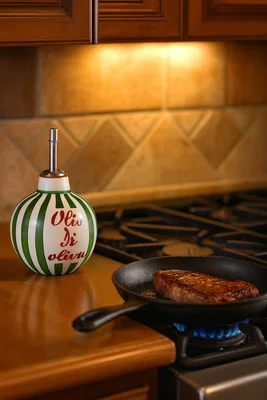 Porta Azeite Redondo Toscana Verde