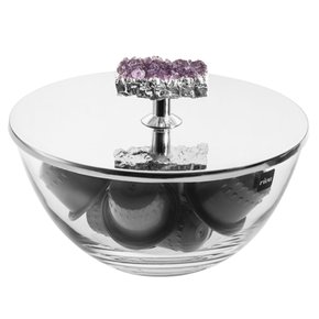 Porta Capsula/Baleiro Com Pedra Druza Riva