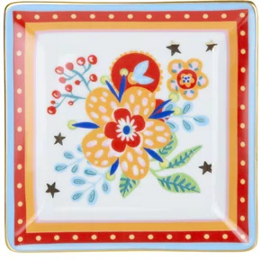 Porta Objeto Quadrado em Porcelana Mamma Mia Baci Milano