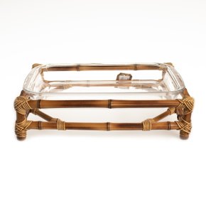 Porta Pirex Retangular Bambu Natural G Sweet Home Decor