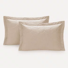 Porta Travesseiro Tom 200 Fios Bege Rose Karsten 50 x 70 cm