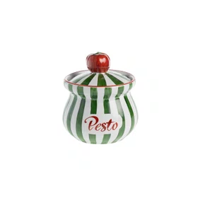 Pote em Cerâmica Molho Pesto Toscana Verde