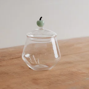 Pote em Vidro Borossilicato Maça Verde 560 ml