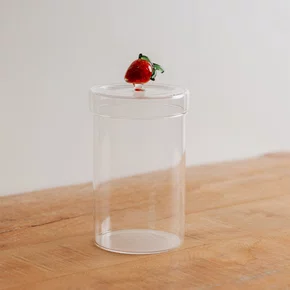 Pote em Vidro Borossilicato Morango 750 ml