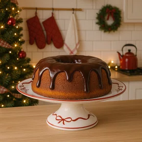 Prato de Bolo Charlote Laço Luiz Salvador 28,5cm x 12cm