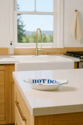 Prato de Cerâmica Hot Dog 23 cm