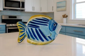 Prato Melamina Desenho Peixe 20 cm