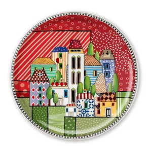 Prato Paese Mio Egan Italy Vermelho 30,5 cm