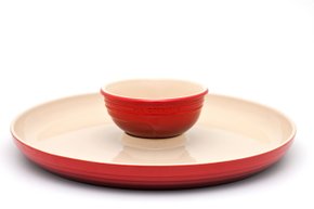 Prato para Aperitivo de Cerâmica Le Creuset Vermelho