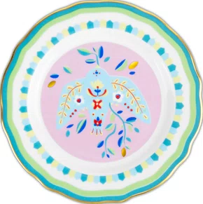 Prato para Pão em Porcelana Passarinho Mamma Mia Baci Milano
