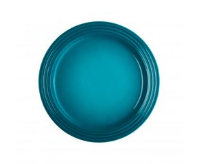 Prato Raso de Cerâmica Le Creuset Azul Caribe 22 cm