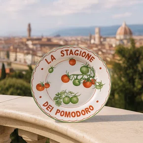 Prato Raso em Cerâmica Toscana Pomodoro 27 cm