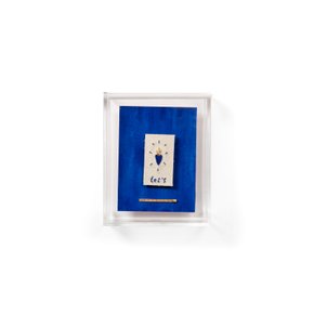 Quadro em Acrílico Colagem Let's Burning Mercatto Casa Azul 12cm x 5cm x 15cm 