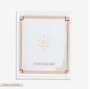 Quadro em Acrílico com Colagens Coração Eu Gosto dos que Ardem Mercatto Casa