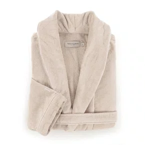 Roupão Feminino Amália M Trussardi Nocciola e Branco