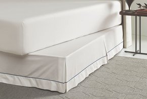 Saia Box Solteiro Lamone 200 Fios Trussardi Branco 1,00 x 2,00m