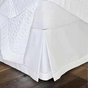 Saia Para Box Solteiro Ajour 400 Fios Artelassê Branca