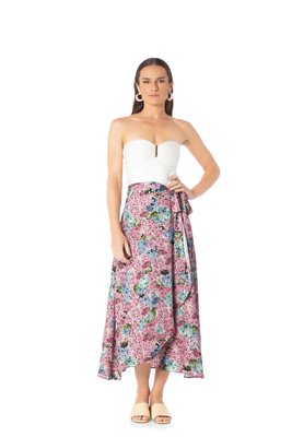 Saida de Praia M Viscose Natuzzi Trusssardi Estampado 84cm x 88cm