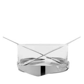 Saladeira Sava Com Talheres Inox Riva Prataria