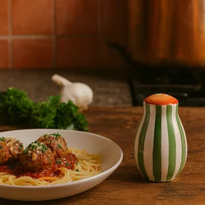 Saleiro / Pimenteiro em Cerâmica Toscana Verde