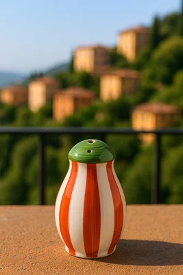 Saleiro / Pimenteiro em Cerâmica Toscana Vermelho