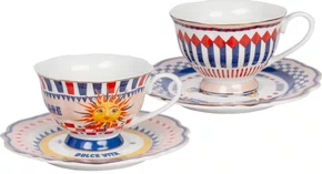 Set 02 Xícaras de Chá em Porcelana Dolce Vita Baci Milano